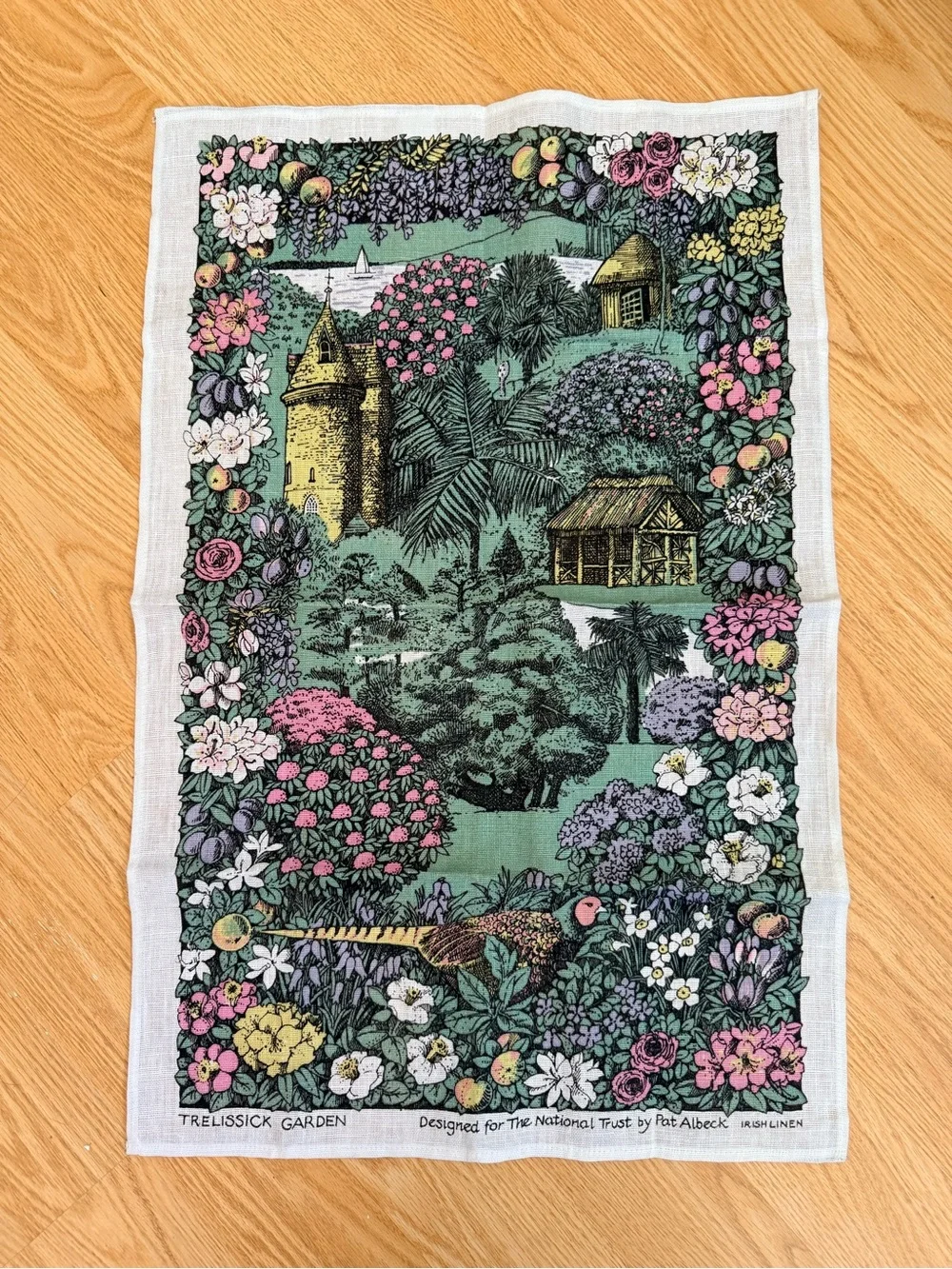 NWT Pat Albeck Trelissick Garden Irish Linen Tea Towel National Trust Ireland